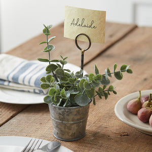 Metal Pail Place Card Holder