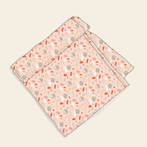 Florence Bloom Muslin Swaddle Blanket - Blush