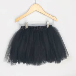 Black Knee Length Tulle Skirt