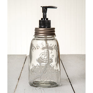 Midget Pint Mason Jar Soap/Lotion Dispenser - Zinc