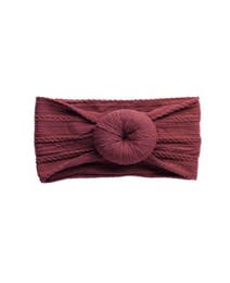 Burgundy Cable Knit Bun Baby Headband