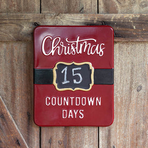 Christmas Countdown Sign with Chalkboard