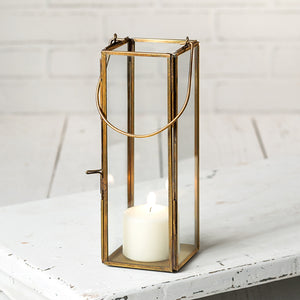 Thin Hayworth Lantern - Antique Brass