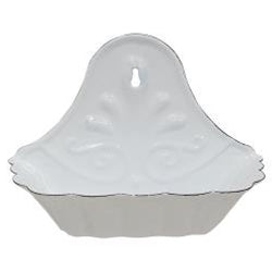 White Retro Enamel Soap Dish