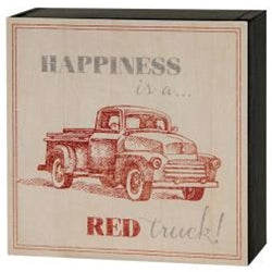 Happiness is a Red Truck Sign