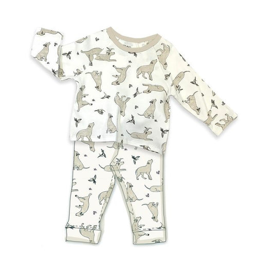 Kai Dog & Hummingbird Long Sleeve Tee & Jogger Pants SET